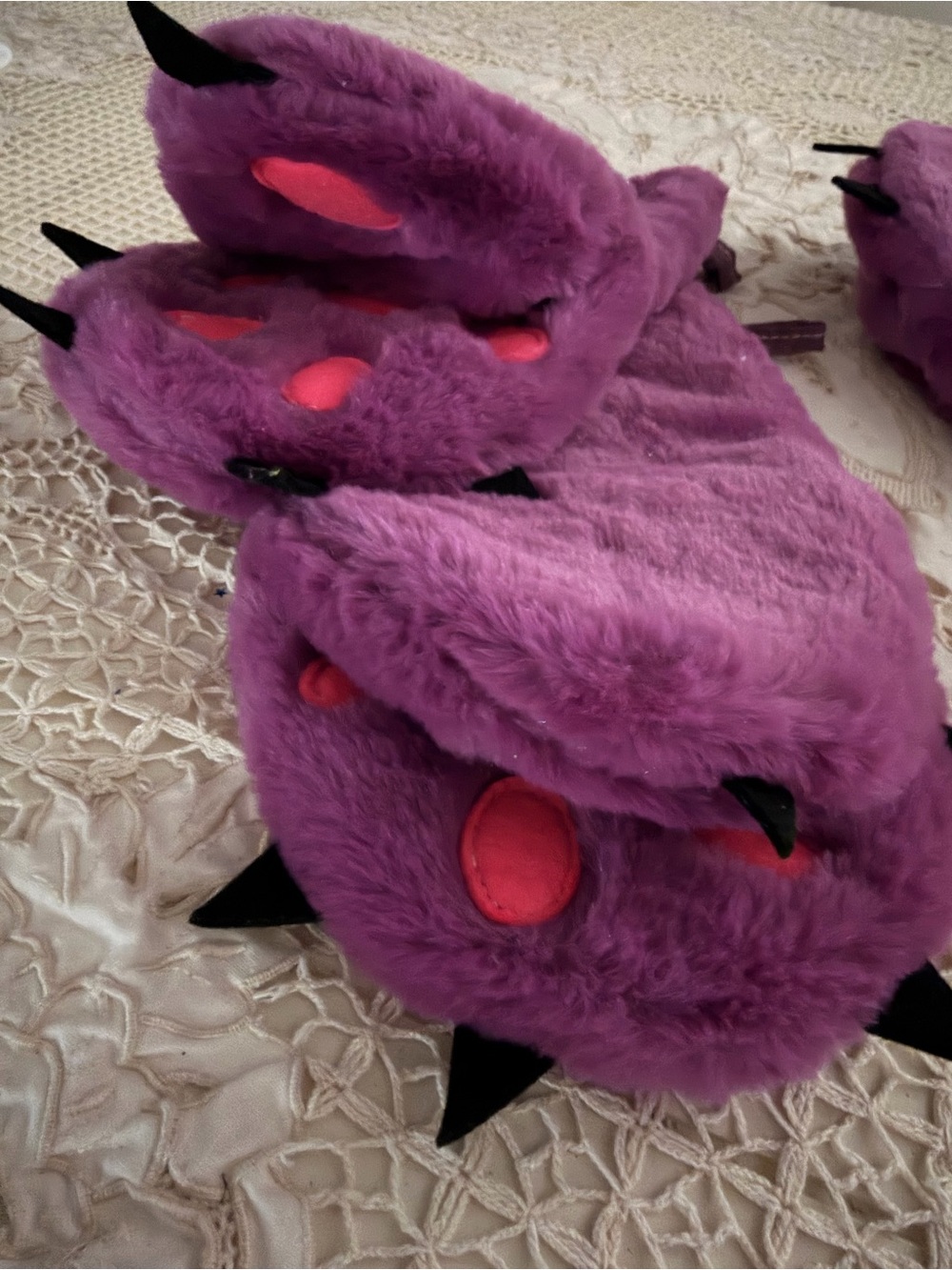 New Plush Purple Monster Mitts with Claw 3 sets